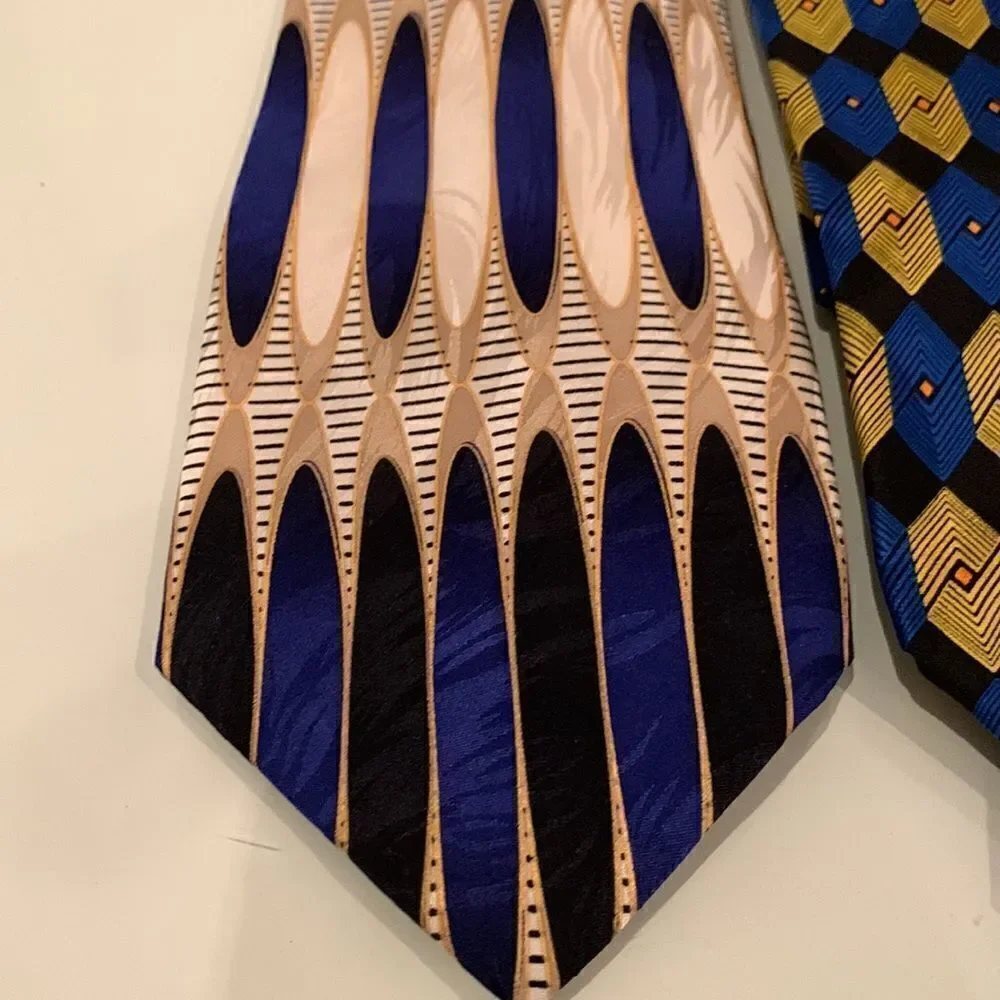 Pair of Hand Made 100% Silk Ties